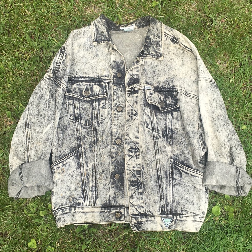 Acid washed guess vintage jacket